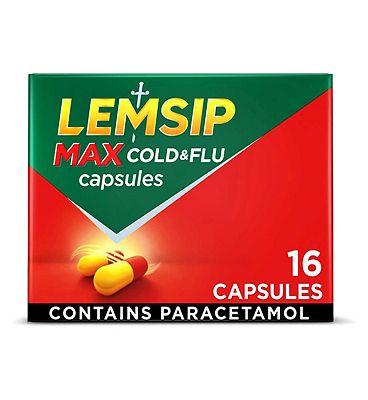 Stockists of Lemsip Max Cold & Flu Capsules (16 Capsules)