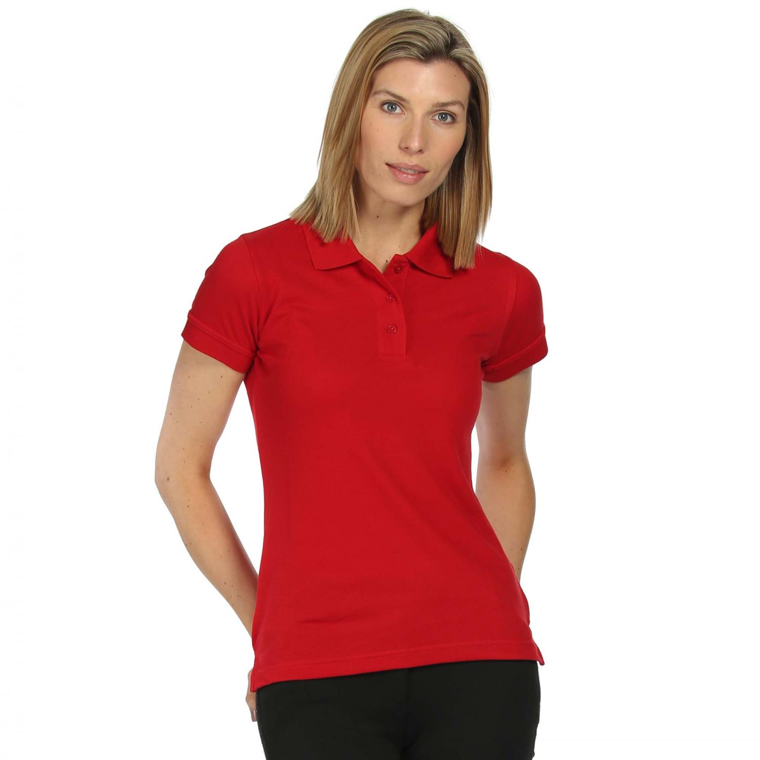 Stockists of Womens Classic 65 35 Polo Shirt Classic Red