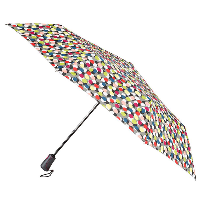 Stockists of totes Auto Open Close XTRA STRONG Multi Dots Scarlet Umbrella (3 Section)