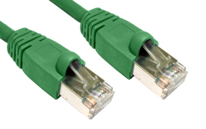 Stockists of 5m CAT6 Shielded Snagless Patch Cable Green 26 AWG