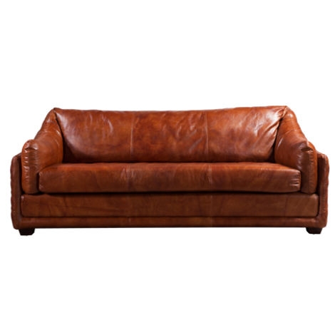 Stockists of Ashford Vintage Retro Distressed 2 Seater Leather Sofa