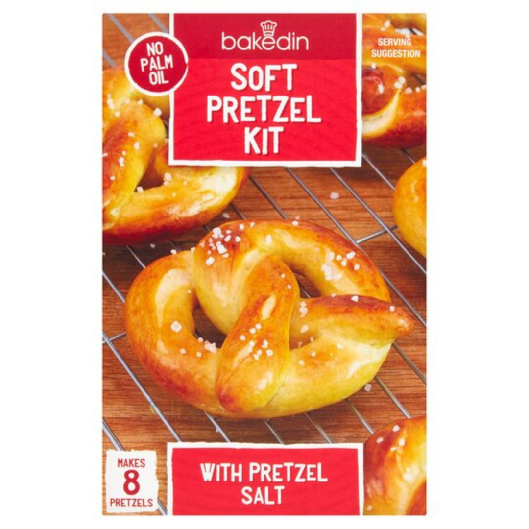 Bakedin Soft Pretzel Kit With Pretzel Salt 320gr Stockists.