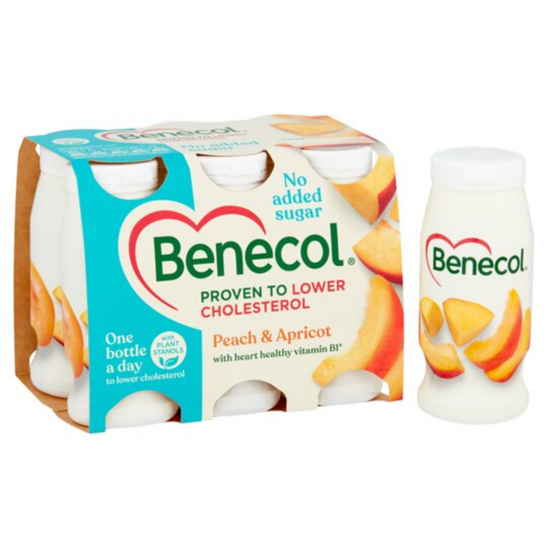 Benecol Peach Apricot Yogurt Drink 6X67.5G Stockists.