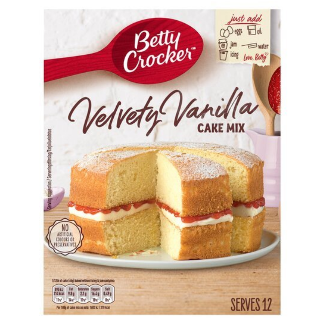 Betty Crocker Vanilla Cake Mix 425gr Stockists.