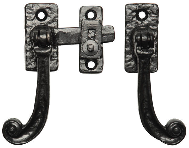 Black Antique Ironwork Window Handle Fastener/Lock Catch 2723