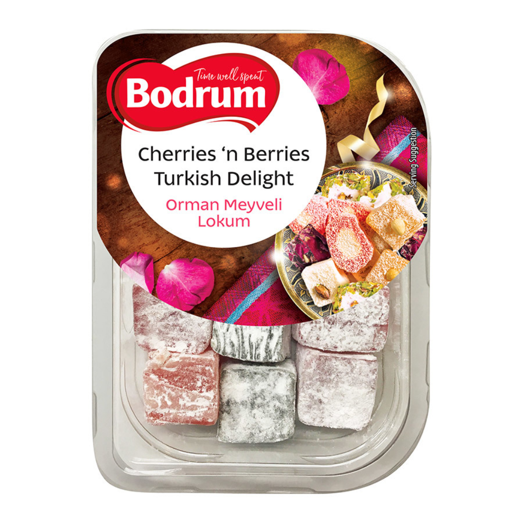 Bodrum Cherries ‘n Berries Turkish Delight 200gr Stockists.