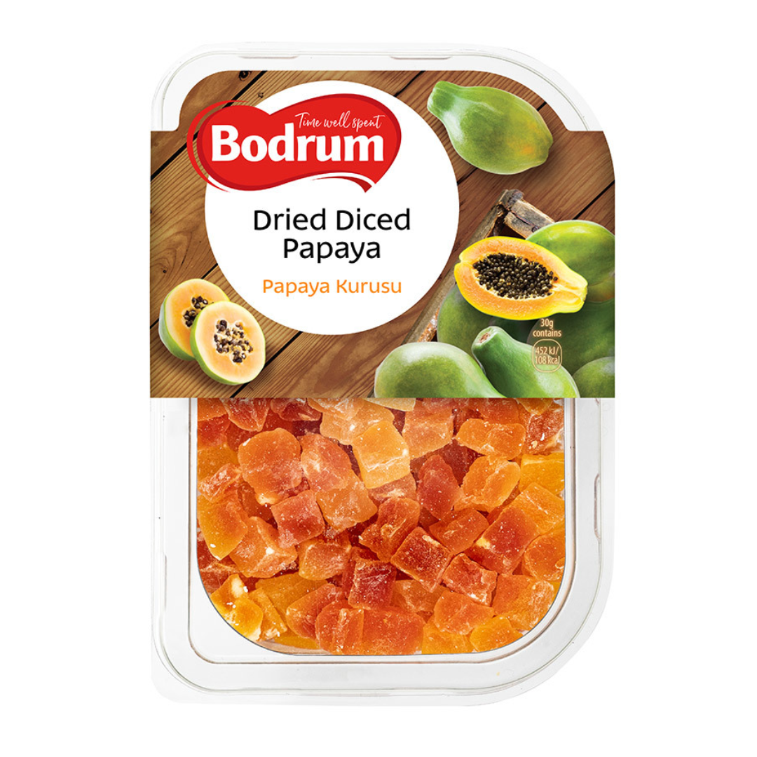 Bodrum Dried Diced Papayas 250gr Stockists.