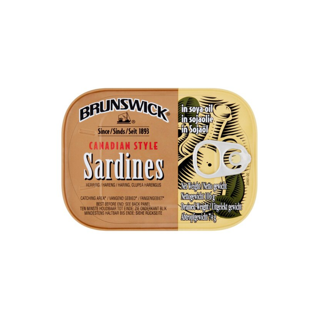 Brunswick Sardines In Soya Oil 106gr Stockists.