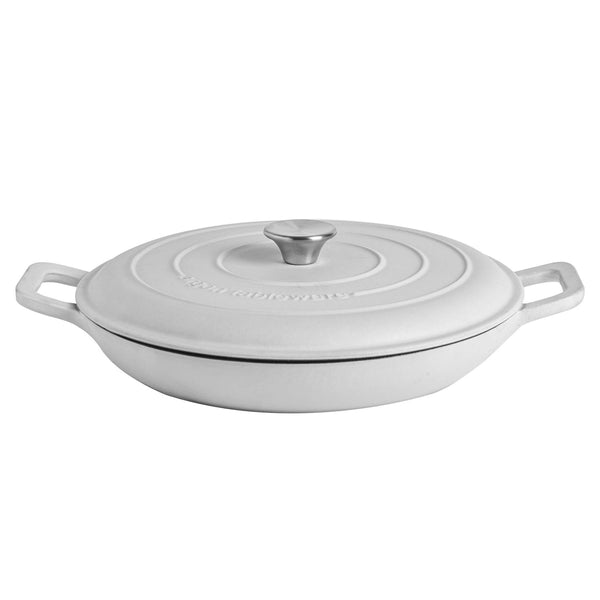 Cast Iron Shallow Casserole Dish By Argon Tableware Stockists.
