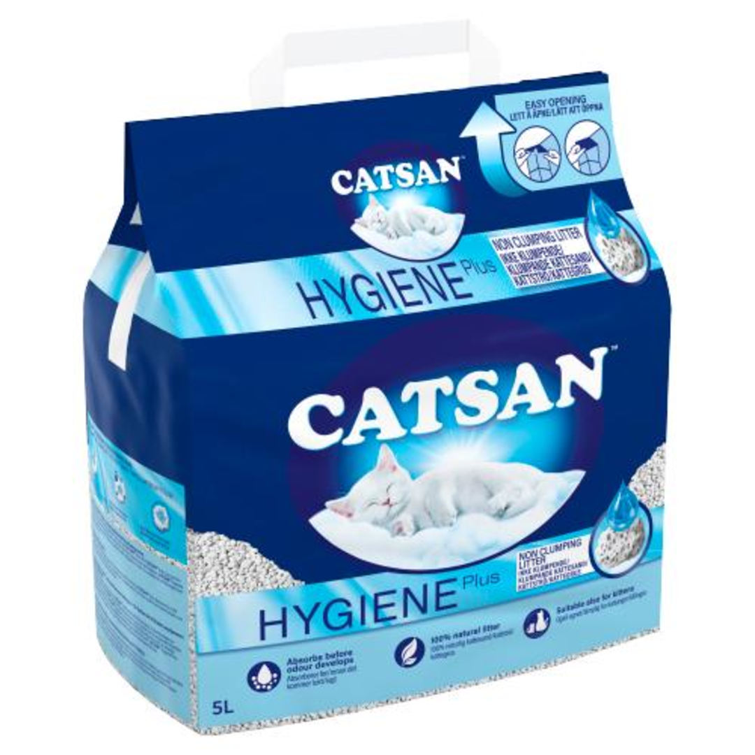 Catsan Hygiene Plus Cat Litter Bag 5L Stockists.