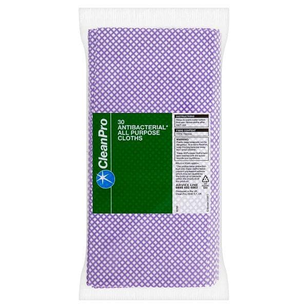 Clean Pro 30 Antibacterial All Purpose Cloths 60cm x 30cm Stockists.