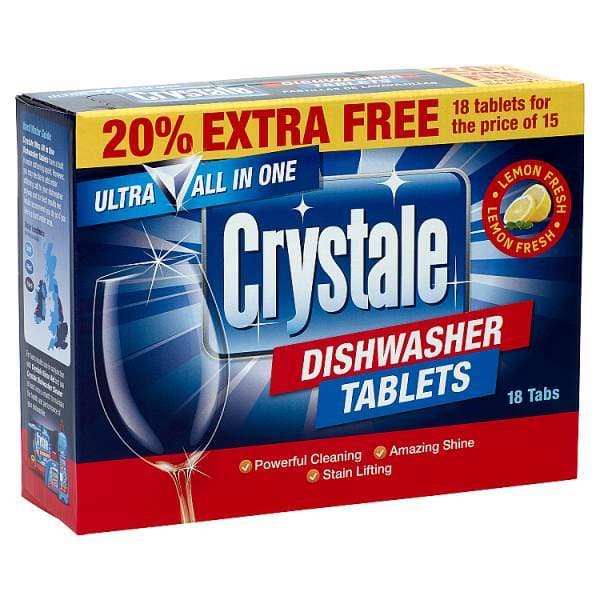Crystale 18 Dishwasher Tablets Stockists.