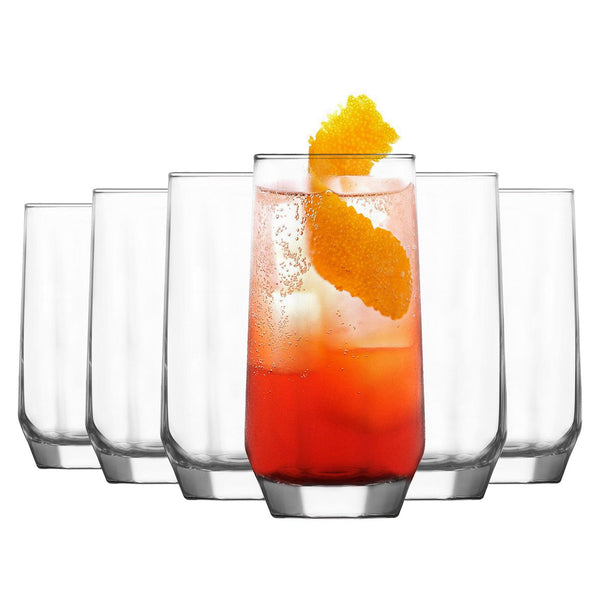 Diamond Highball Glasses 385ml Pack of 6 By LAV Stockists.