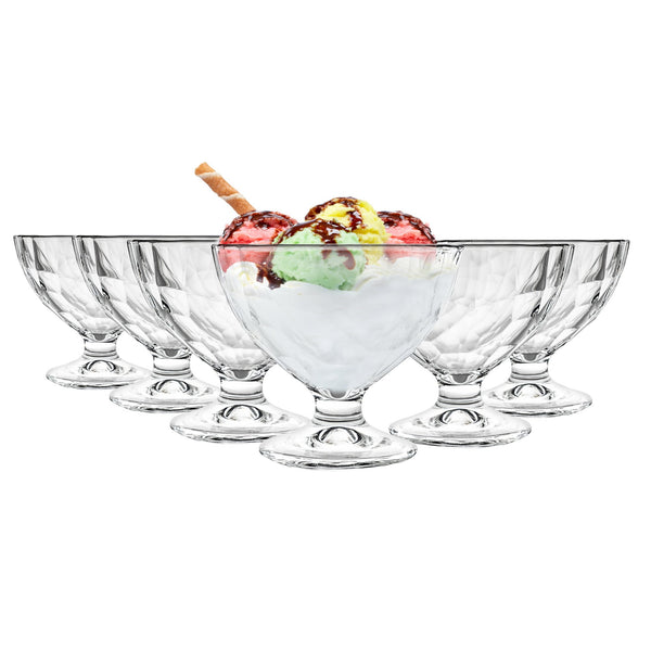 Diamond Ice Cream Bowls 360ml Pack of 6 By Bormioli Rocco Stockists.
