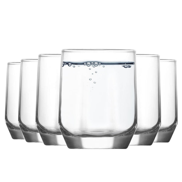 Diamond Water Glasses 215ml Pack of 6 By LAV Stockists.