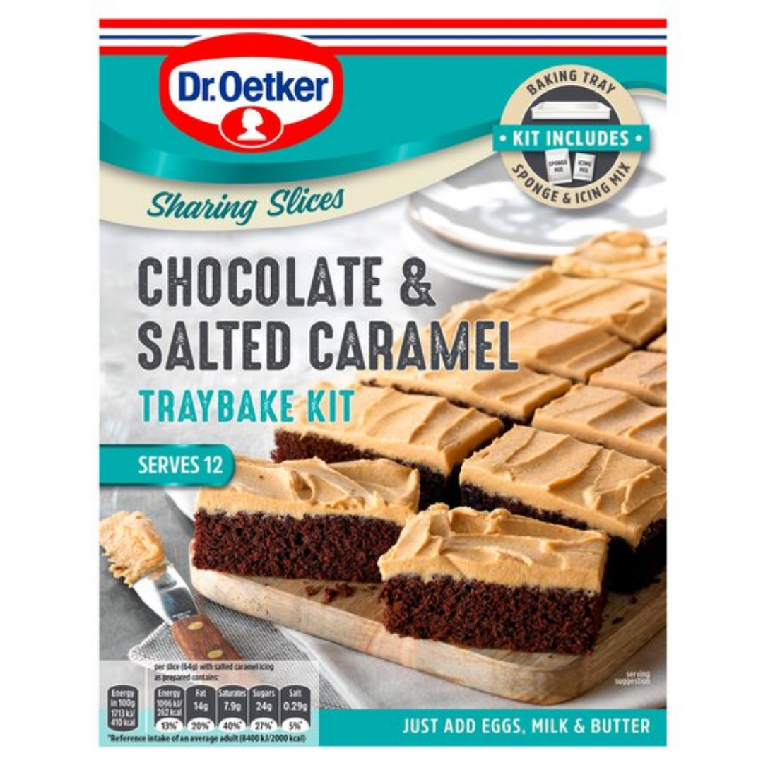 Dr Oetker Chocolate Salted Caramel Tray Kit 425gr Stockists.
