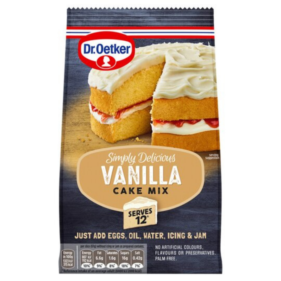 Dr. Oetker Vanilla Cake Mix 420gr Stockists.