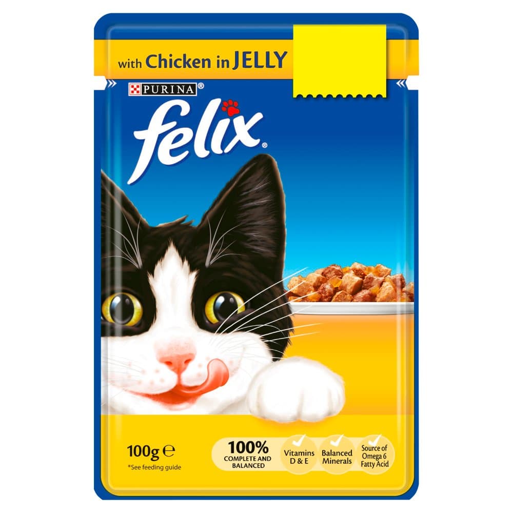 FELIX Chicken in Jelly Cat Food 100g Stockists.