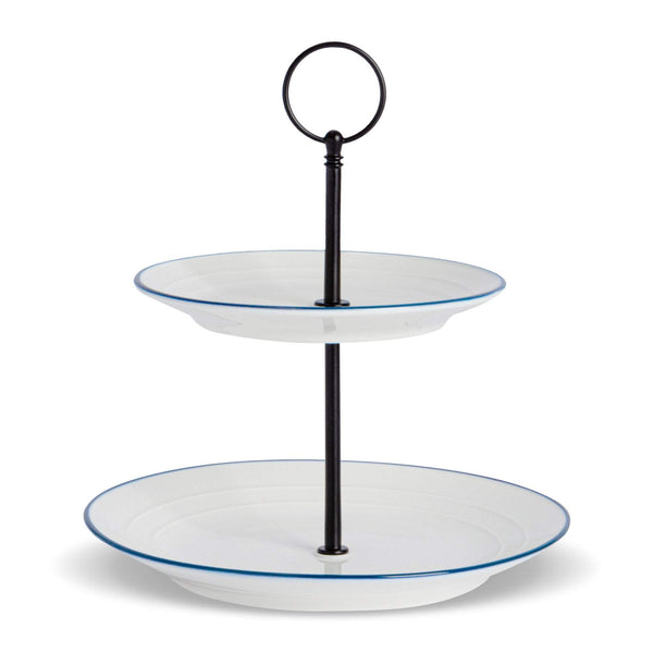 Farmhouse White Cake Stand 2 Tier 21cm By Nicola Spring Stockists.