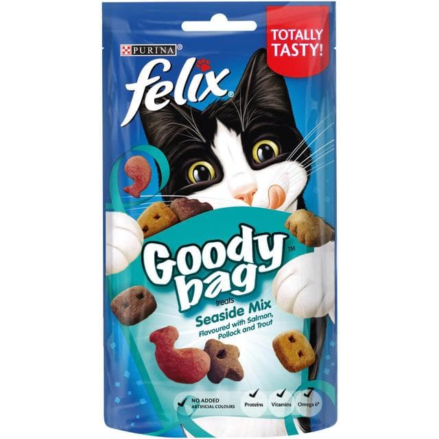 Felix Goody Bag Cat Treats Seaside Mix 60g Stockists.