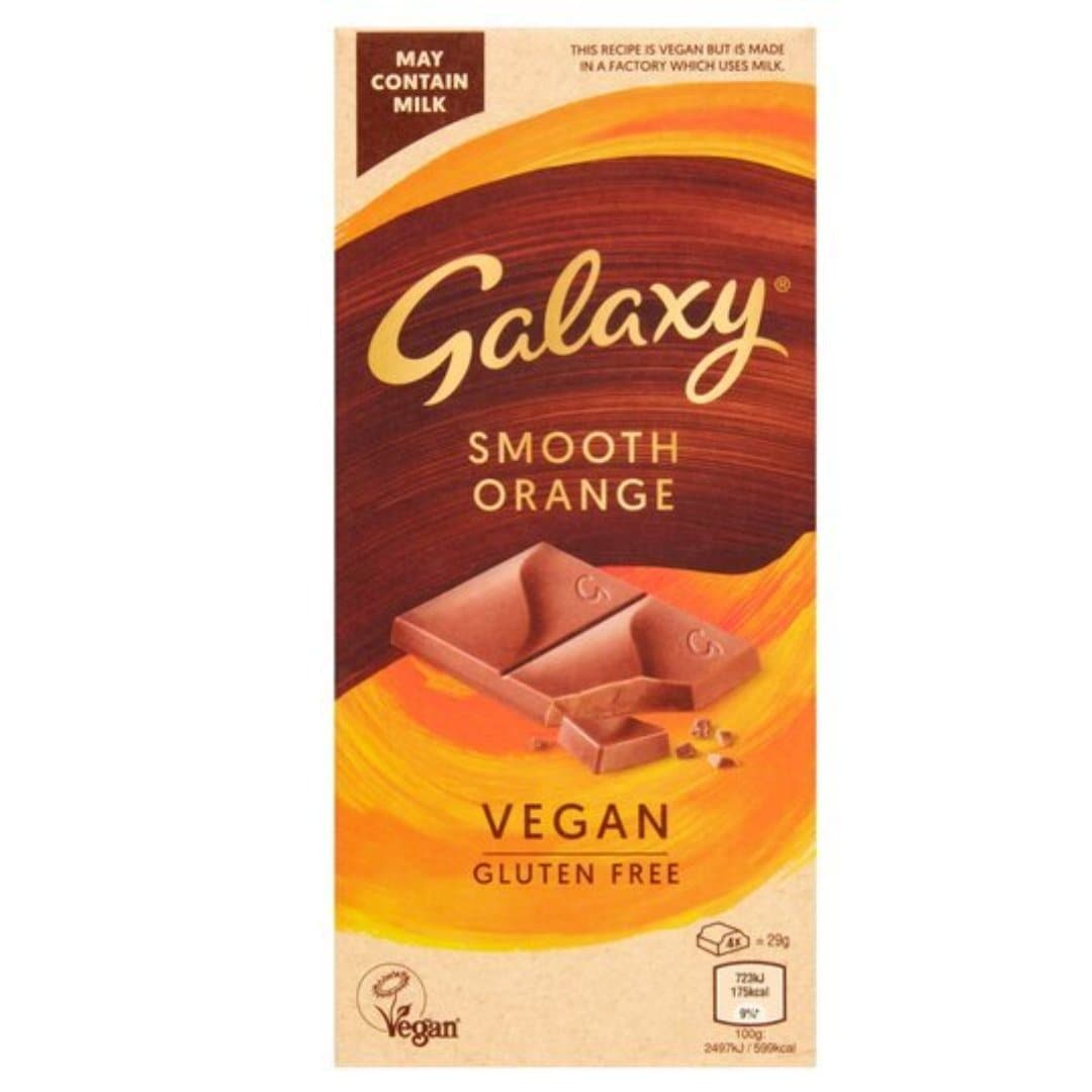 Galaxy Vegan Smooth Orange Bar 100gr Stockists.