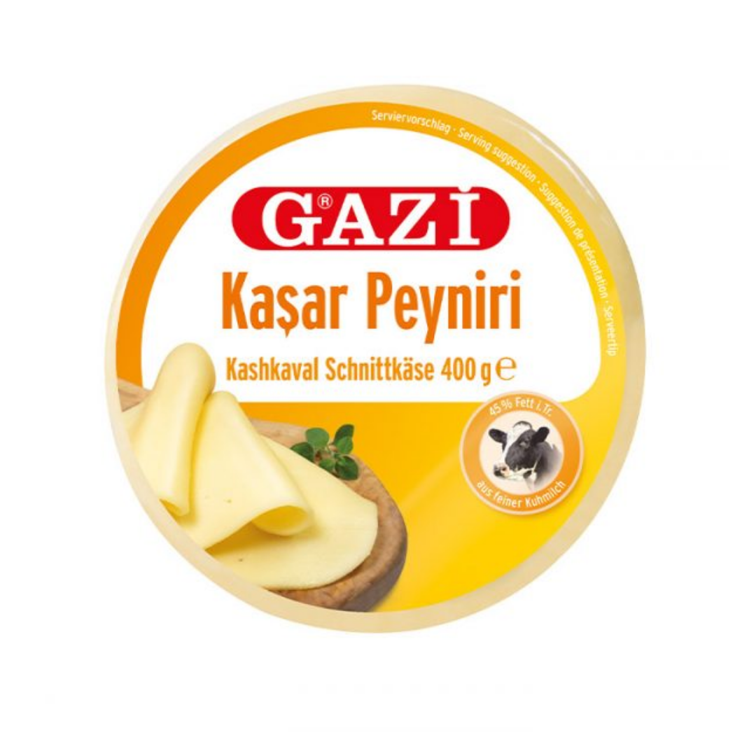 Gazi Kashkaval Cheese 45 Vac Kasar 400Gr Stockists.