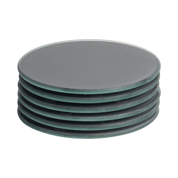 Glass Round Coasters Grey By Harbour Housewares Stockists.