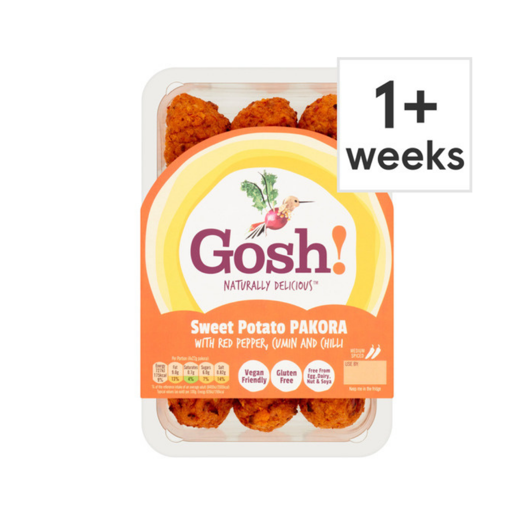 Gosh Great Food Sweet Potato Pakora 300gr Stockists.