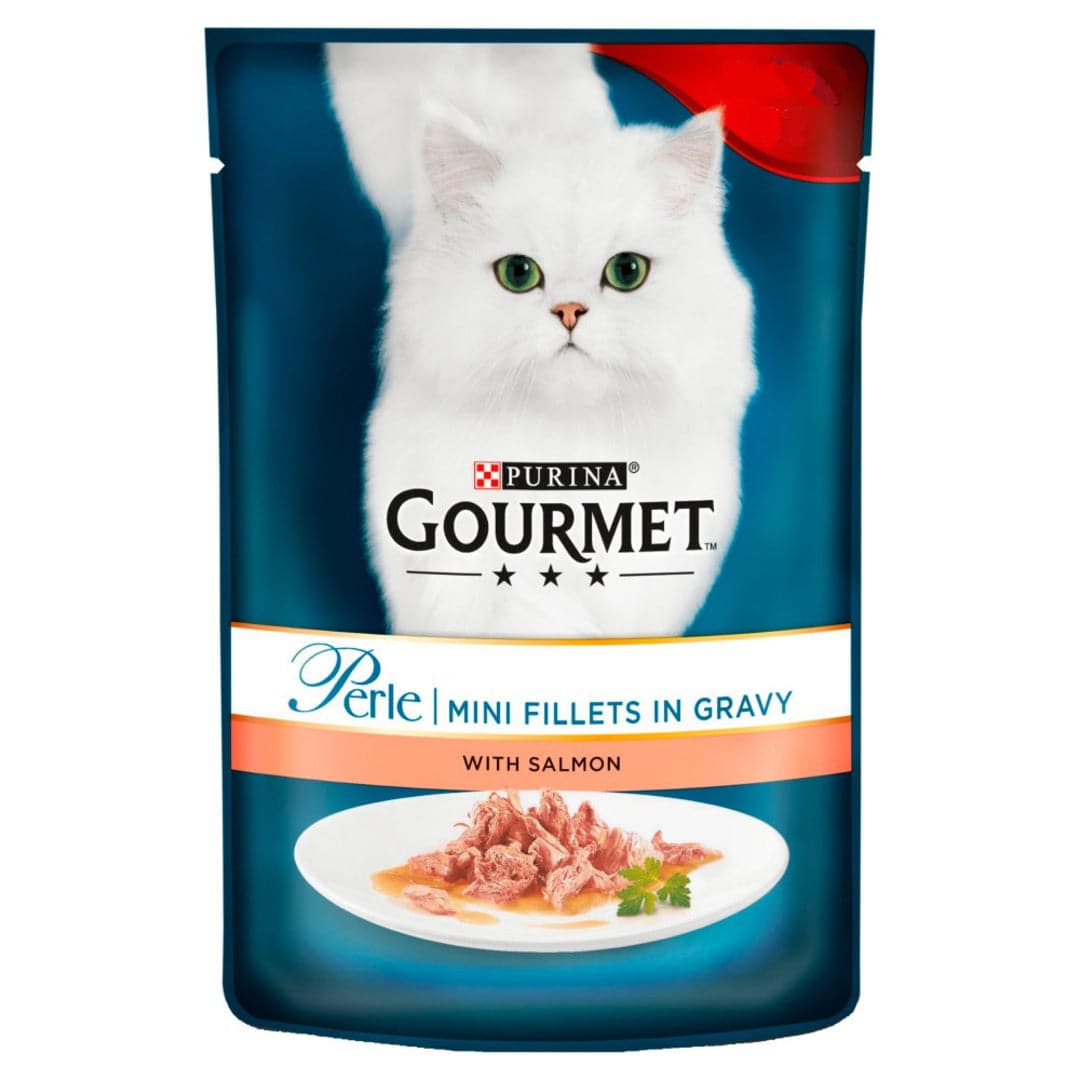 Gourmet Perle Salmon in Gravy Cat Food 85g Stockists.