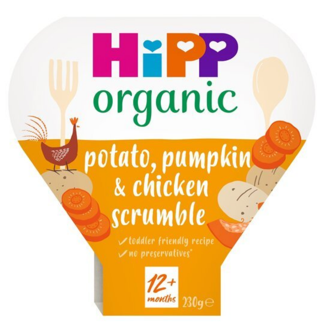 Hipp Organic Potato Pumpkin Chicken Scrumble 230gr Stockists.