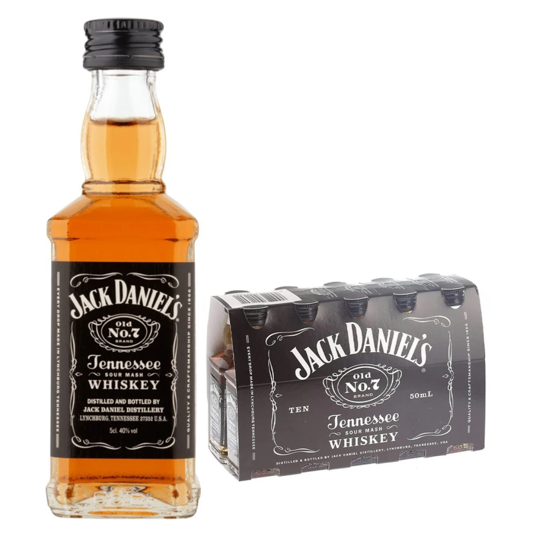 Jack Daniels Tennessee Whiskey 10 x 5 cl Miniature Pack Stockists.