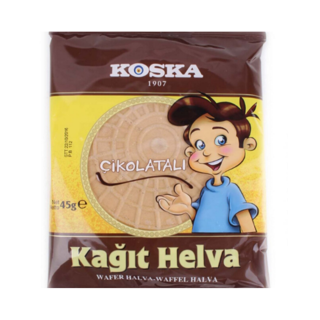 Koska Wafer Halva Kagit Helva Cikolatali 45Gr Stockists.
