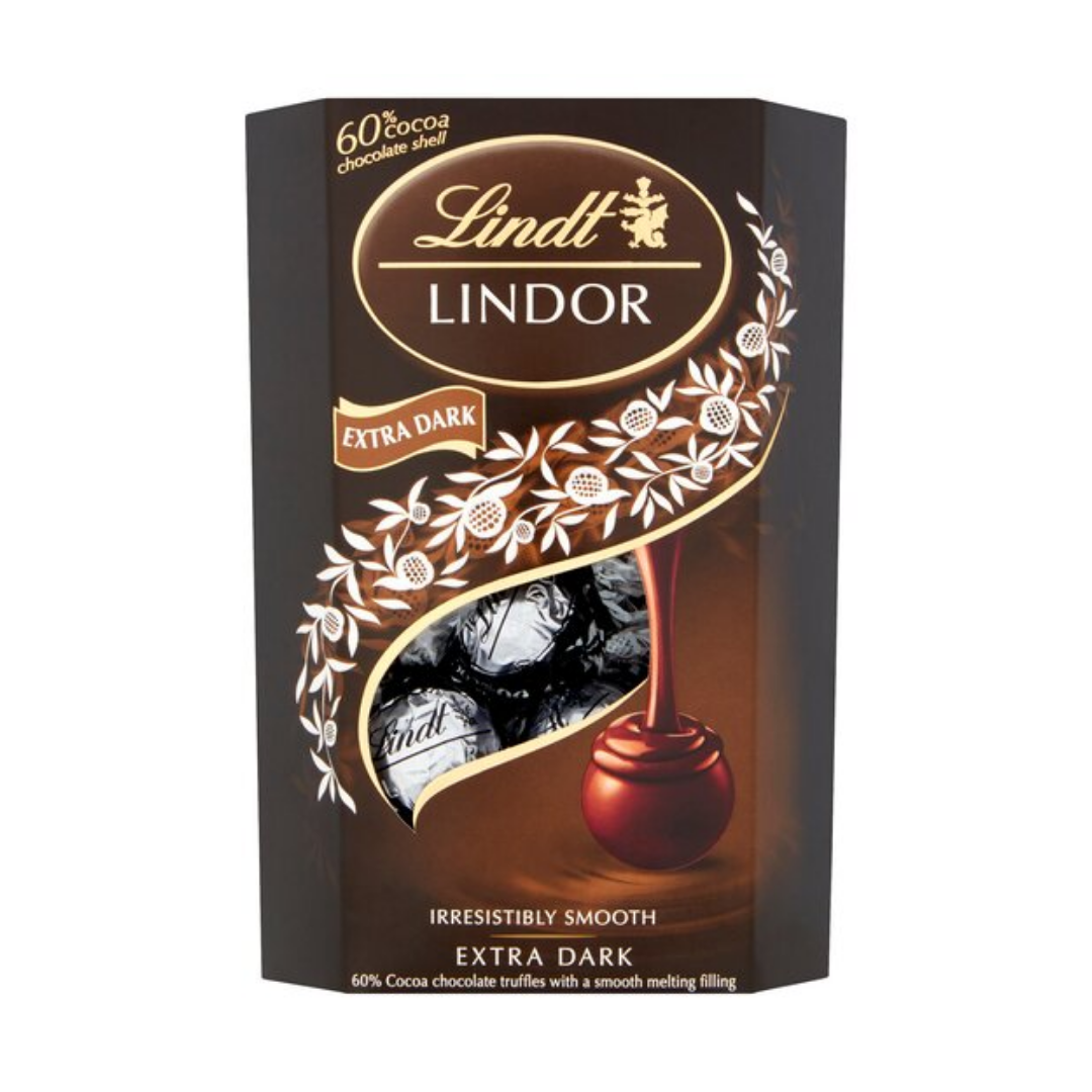 Lindt Lindor 60 Dark Chocolate Truffles Carton 200gr Stockists.