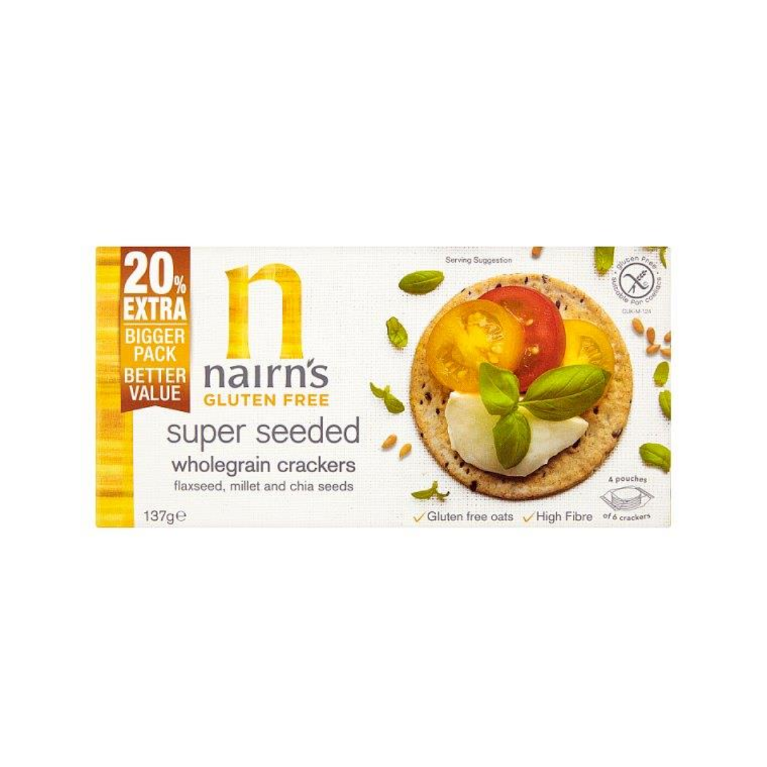 Nairns GF Superseed WGrain Cracker 137g Stockists.