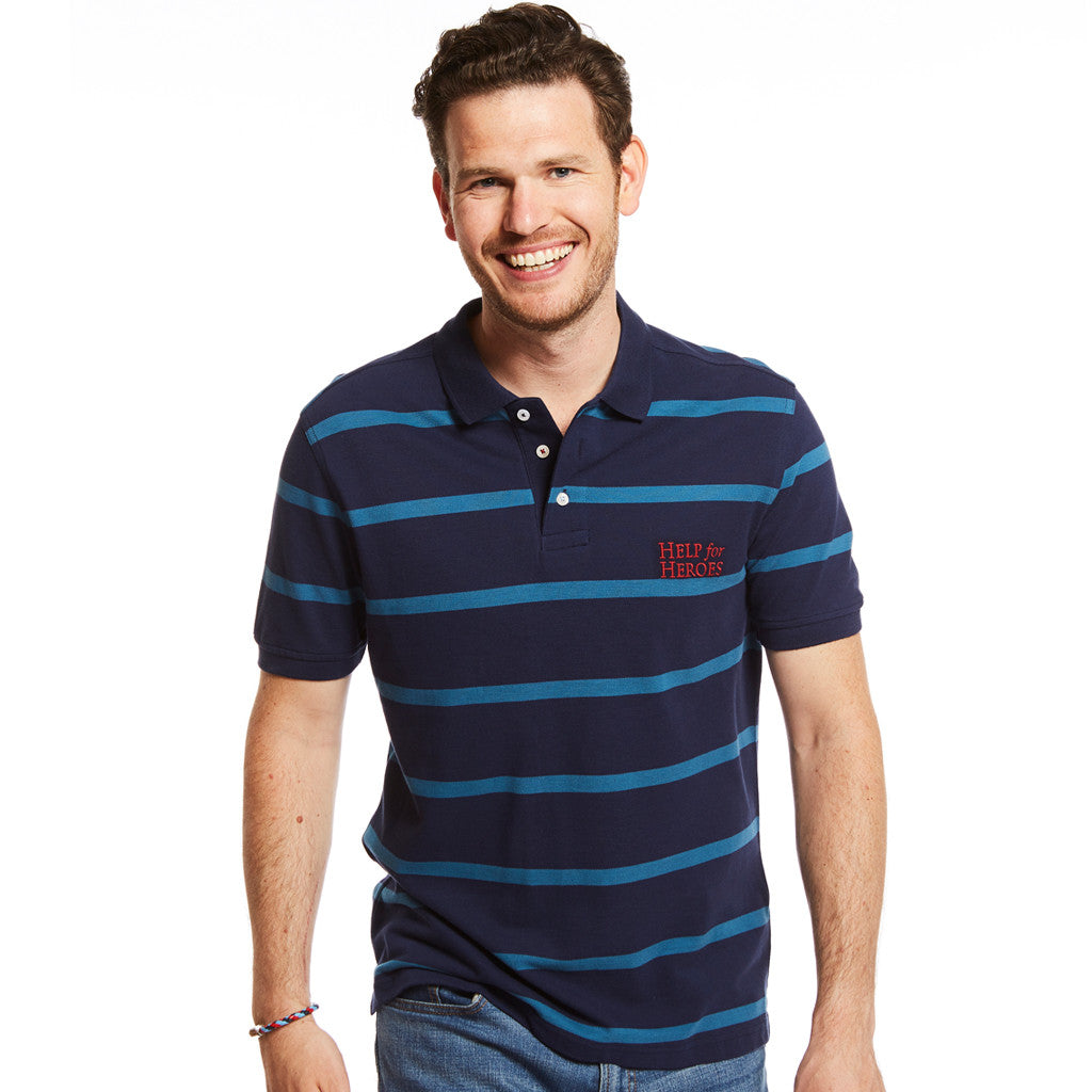 Navy and Aegean Blue Stripe Colchester Polo S Navy Aegean Blue Stockists.
