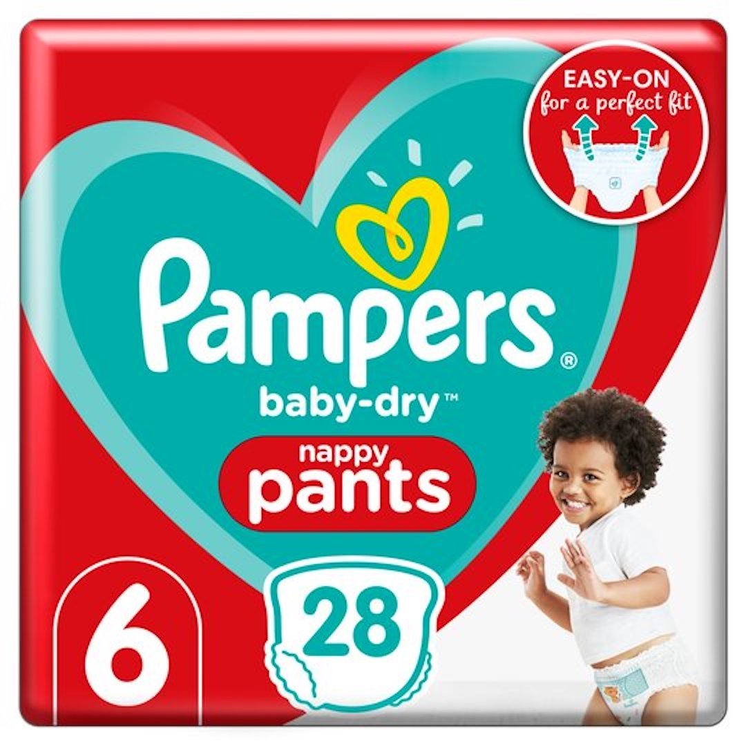Pampers Baby Dry Pants Essential Pack Size 6 28 Nappies Stockists.