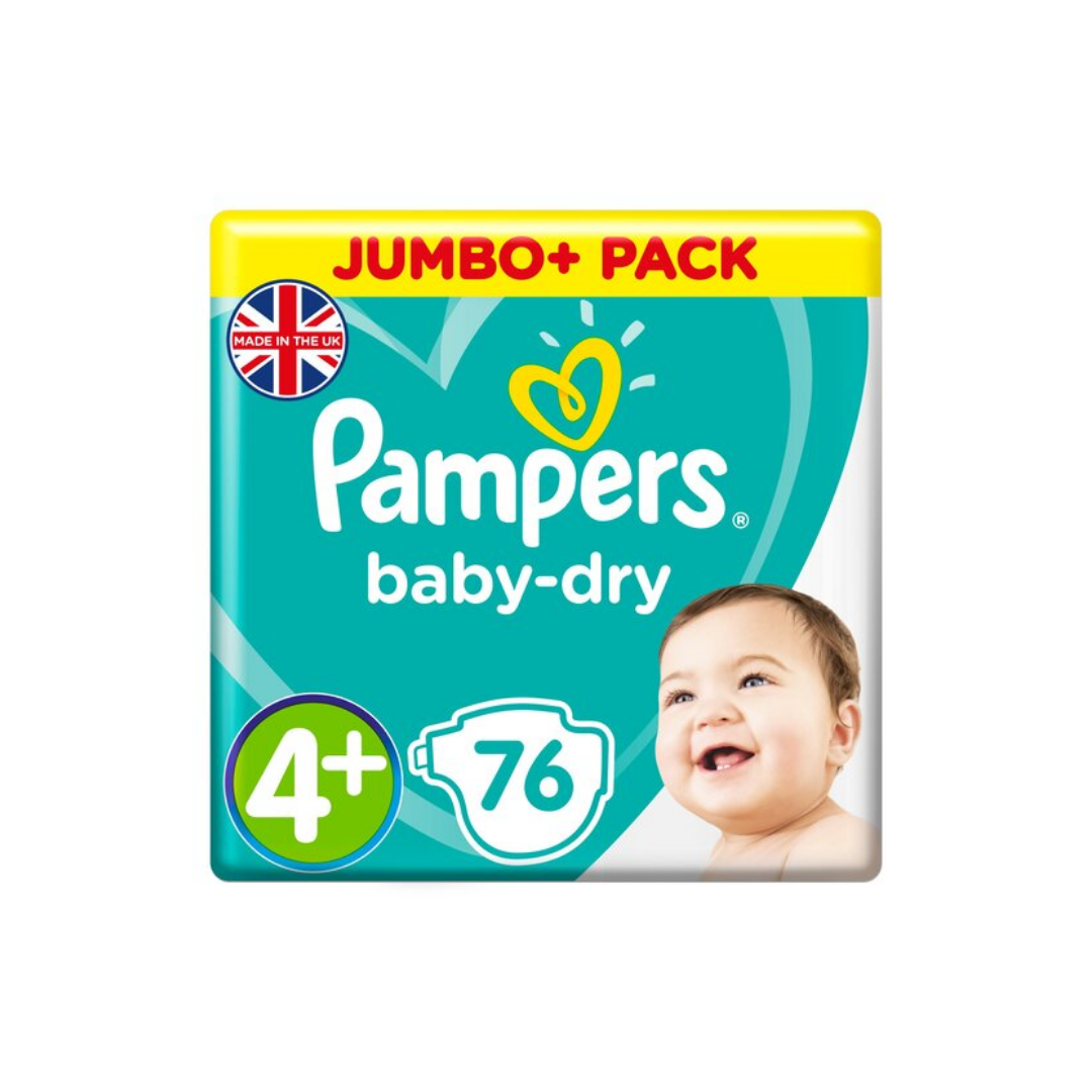 Pampers Baby Dry Size 4 Jumbo Pack 76 Nappies Stockists.