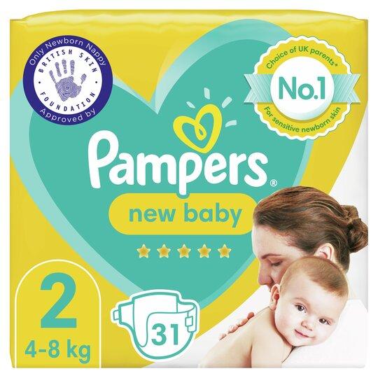 Pampers New Baby Size 2 31 Nappies Stockists.