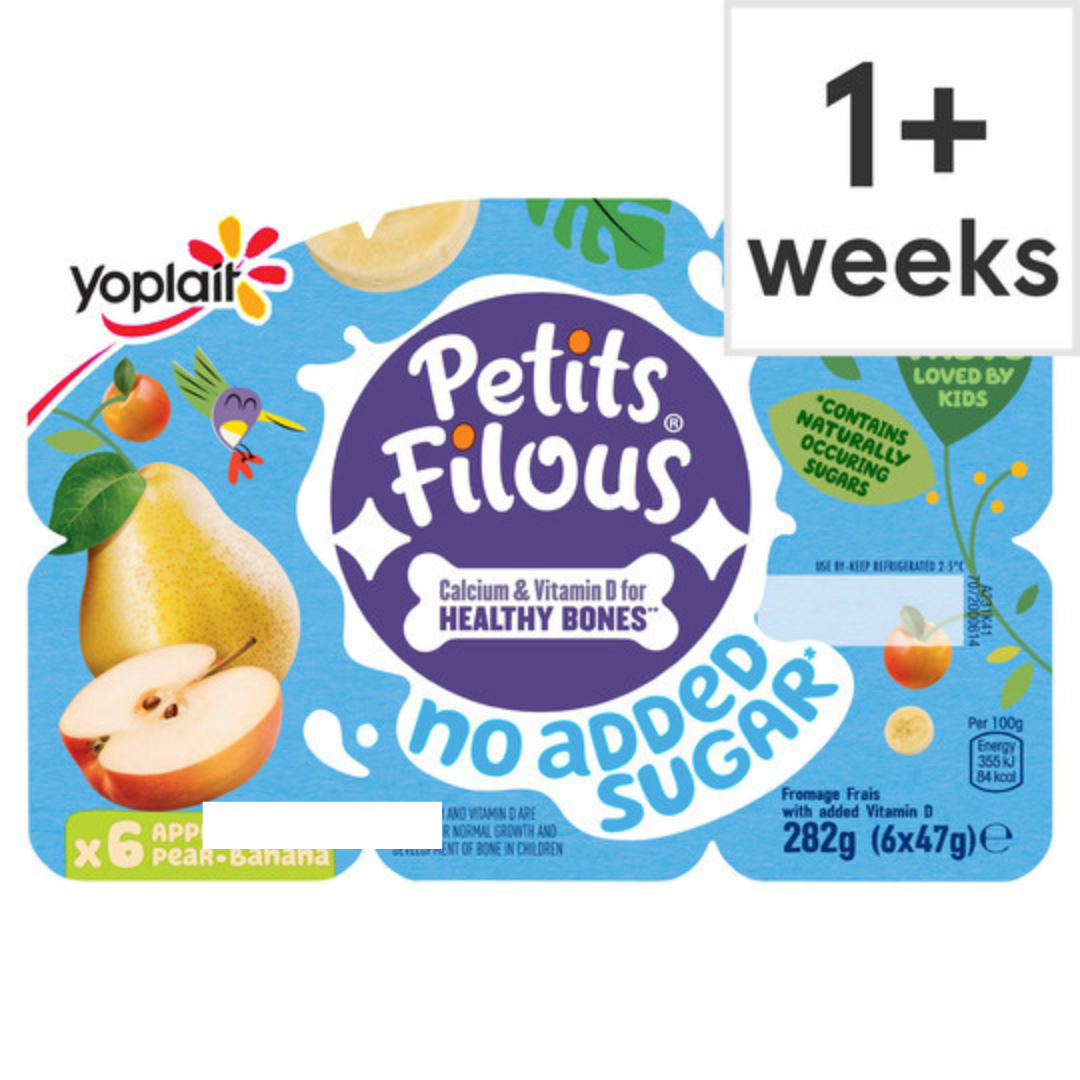 Petits Filous No Added Sugar Strawberry Banana Fromage Frais 6 X 47G Stockists.