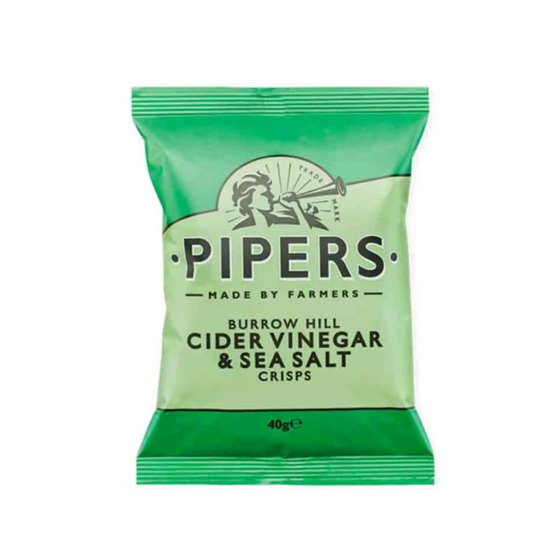 Pipers Burrow Hill Cider Vinegar Sea Salt Crisps 40g Stockists.