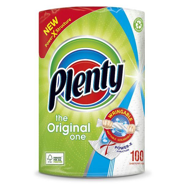 Plenty White Kitchen Roll 100 Sheets Stockists.