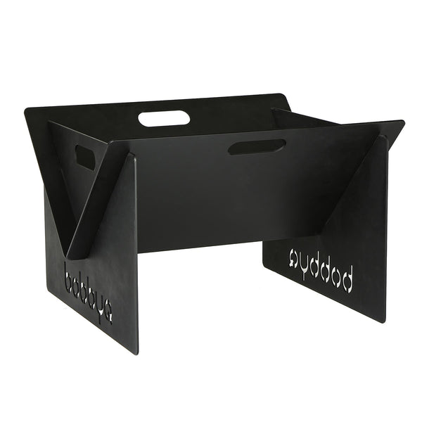 Portable Flat Pack Fire Pit 40 x 46 x 30cm Black By BobbyQ Stockists.