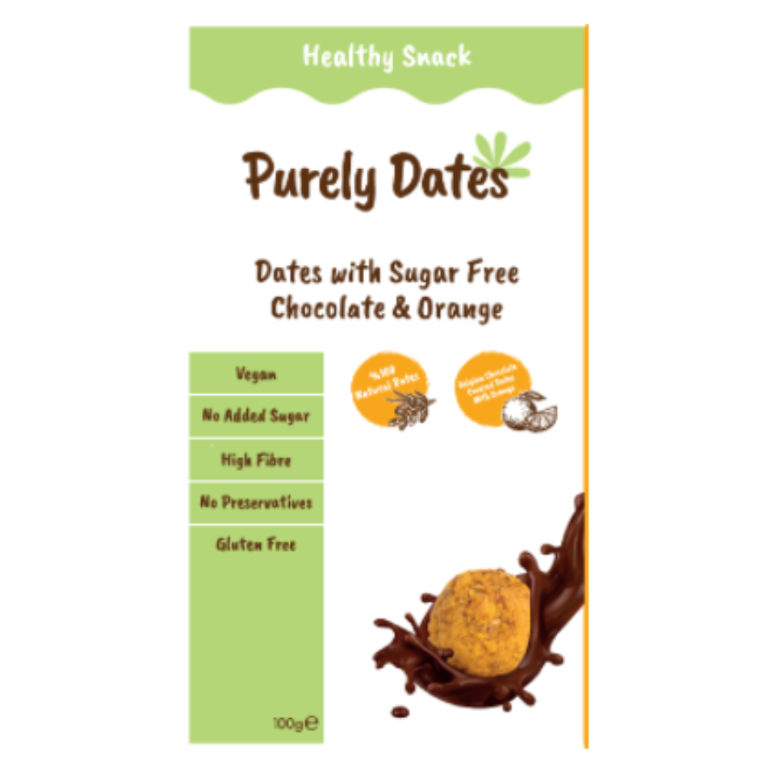 Purely Dates Dates With Sugar Free Chocolate Orange 100gr Stockists.