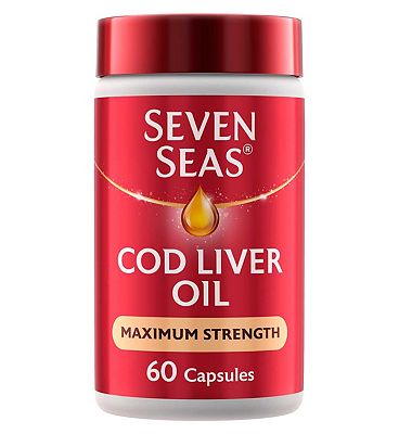 Seven Seas Pure Cod Liver Oil Extra High Strength 60 One a Day Capsules