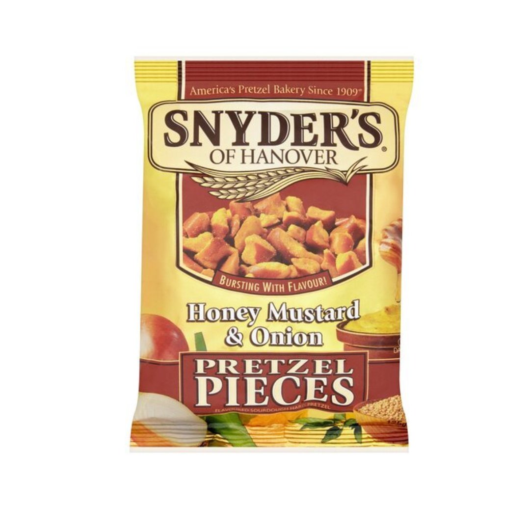 Snyders Honey Mustard Onion Pretzel Pieces 125gr Stockists.