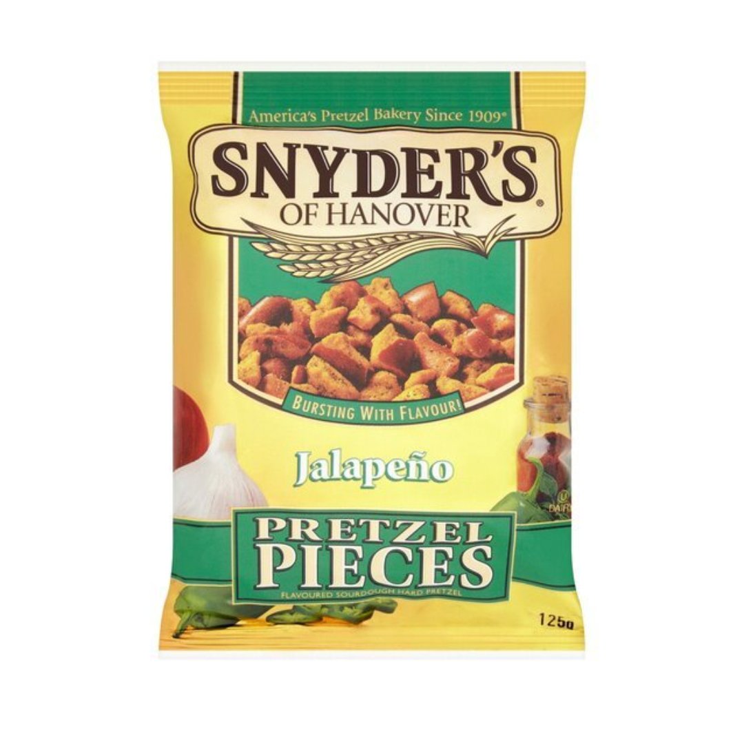 Snyders Jalapeno Pretzel Pieces 125gr Stockists.