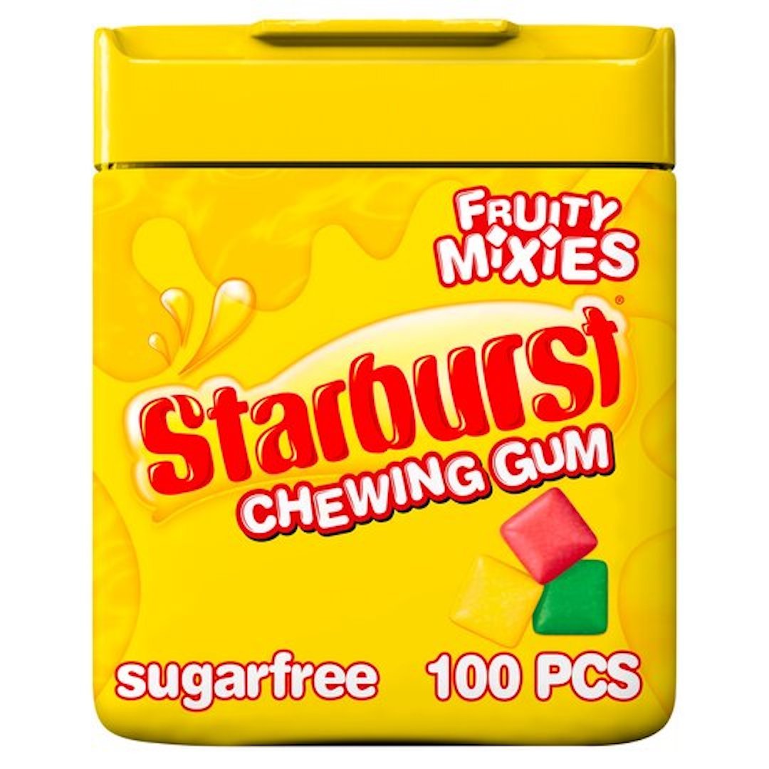 Starburst Gum Fruity Mix Mini Pellets 100 Pieces Stockists.