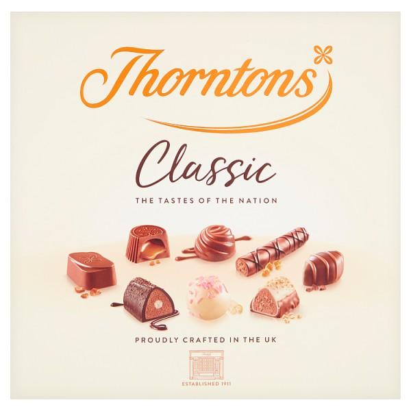 Thorntons Classic Milk Dark White Chocolates 262g Stockists.