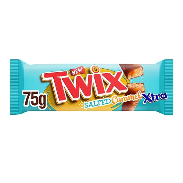Twix Xtra Salted Caramel Chocolate Biscuit Twin Bars 75g6 Stockists.