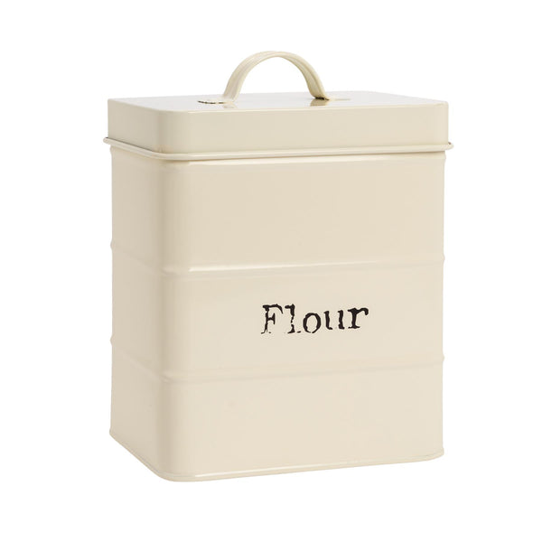 Vintage Flour Tin Cream By Harbour Housewares Stockists.